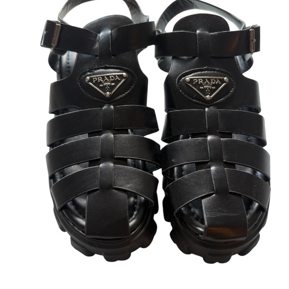 Black Chunky Platform Sandals – Designer Inspired - Picture 1 of 5